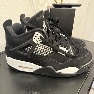 Nike Air Jordan 4s White Thunder Athletic Sneakers